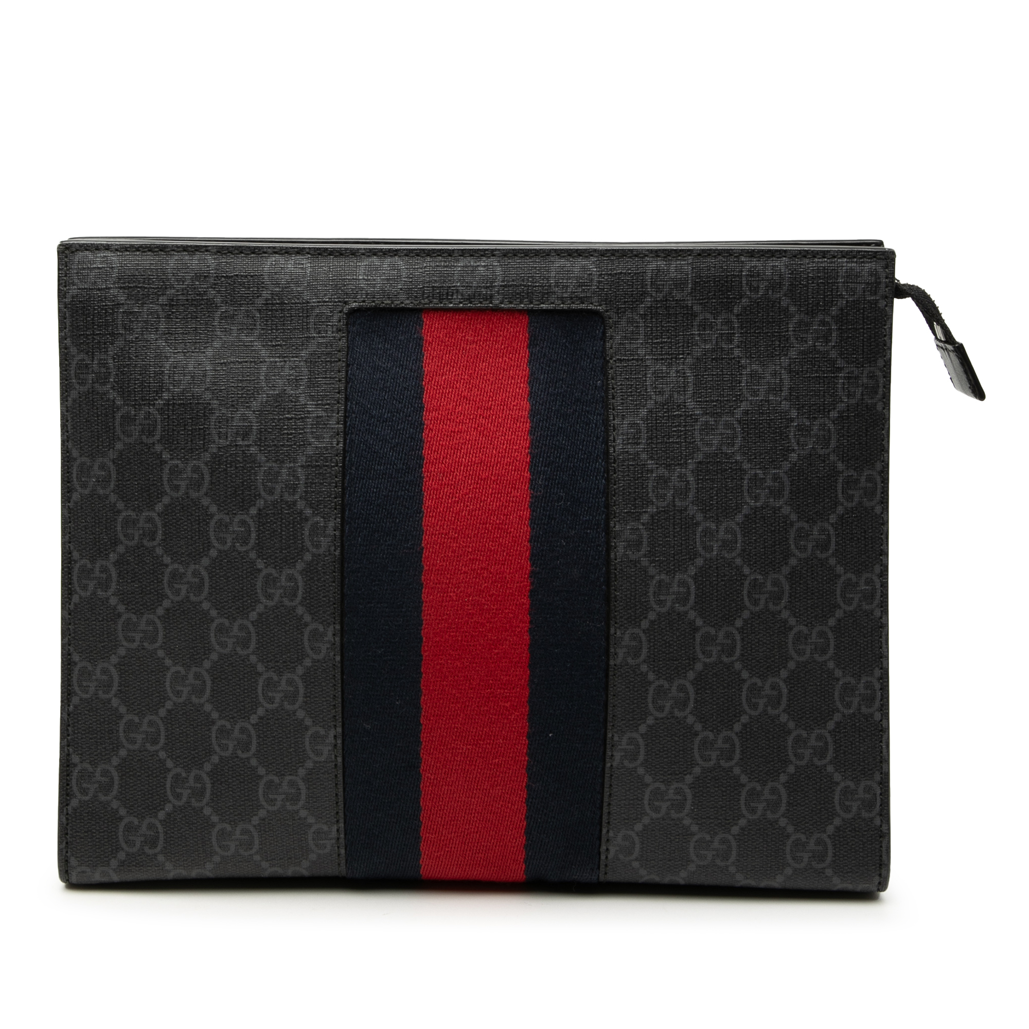 Pre-Loved Gucci Gg Supreme Web Clutch